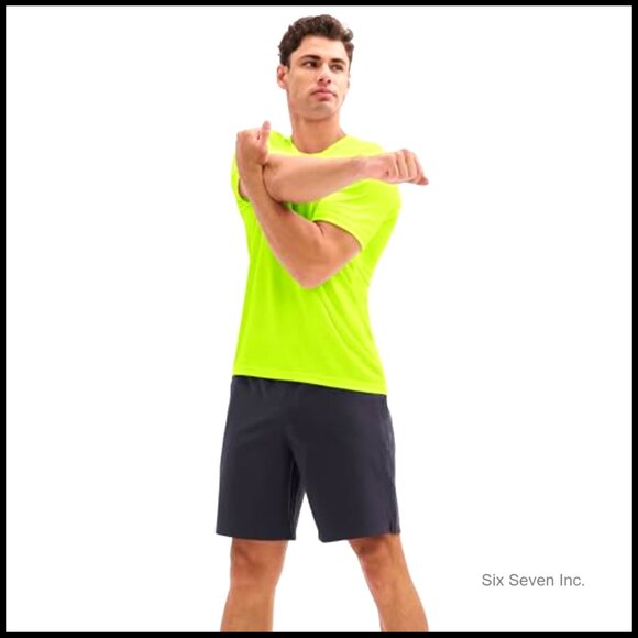 Men's Quick Dry Active T-Shirts Moisture Wicking UPF 50+ Athletic Gym Workout - Picture 2 of 6